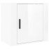 Mesita de noche de pared blanco brillante 50x30x47