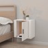 Mesita de noche de pared blanco brillante 50x30x47