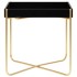 Mesa auxiliar negra y dorada MDF 38x38x38,5