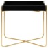 Mesa auxiliar negra y dorada MDF 38x38x38,5