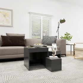 Mesas apilables 3 piezas madera contrachapada