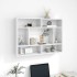 Estantería de pared contrachapada blanco brillante 75x16x55