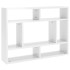 Estantería de pared contrachapada blanco brillante 75x16x55