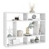 Estantería de pared contrachapada blanco brillante 75x16x55