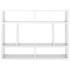 Estantería de pared contrachapada blanco brillante 75x16x55