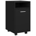 Armario auxiliar ruedas madera contrachapada negro 33x38x60