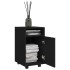 Armario auxiliar ruedas madera contrachapada negro 33x38x60