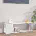 Mueble para TV madera contrachapada blanco brillo 100x24x32