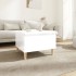 Mesa auxiliar de madera contrachapada blanco brillo 50x46x35