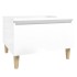 Mesa auxiliar de madera contrachapada blanco brillo 50x46x35