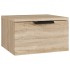 Mesita de noche de pared color roble Sonoma 34x30x20