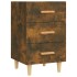 Mesita de noche madera de ingeniería roble ahumado 40x40x66