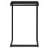 Mesa auxiliar de vidrio templado negro 40x40x60