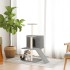 Rascador para gatos con postes de sisal gris claro 109