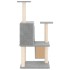 Rascador para gatos con postes de sisal gris claro 109