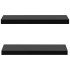 Estantes flotantes de pared 2 unidades negro 60x20x3,8