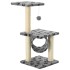 Rascador para gatos con poste de sisal 65 cm huellas