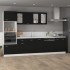 Armario colgante de cocina contrachapada negro 39,5x31x60