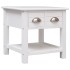 Mesa auxiliar madera de Paulownia blanco 40x40x40