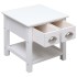 Mesa auxiliar madera de Paulownia blanco 40x40x40