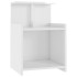 Mesita de noche madera contrachapada blanco brillo 40x35x60