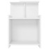 Mesita de noche madera contrachapada blanco brillo 40x35x60