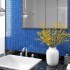 Azulejos de mosaico 11 unidades vidrio azul 30x30
