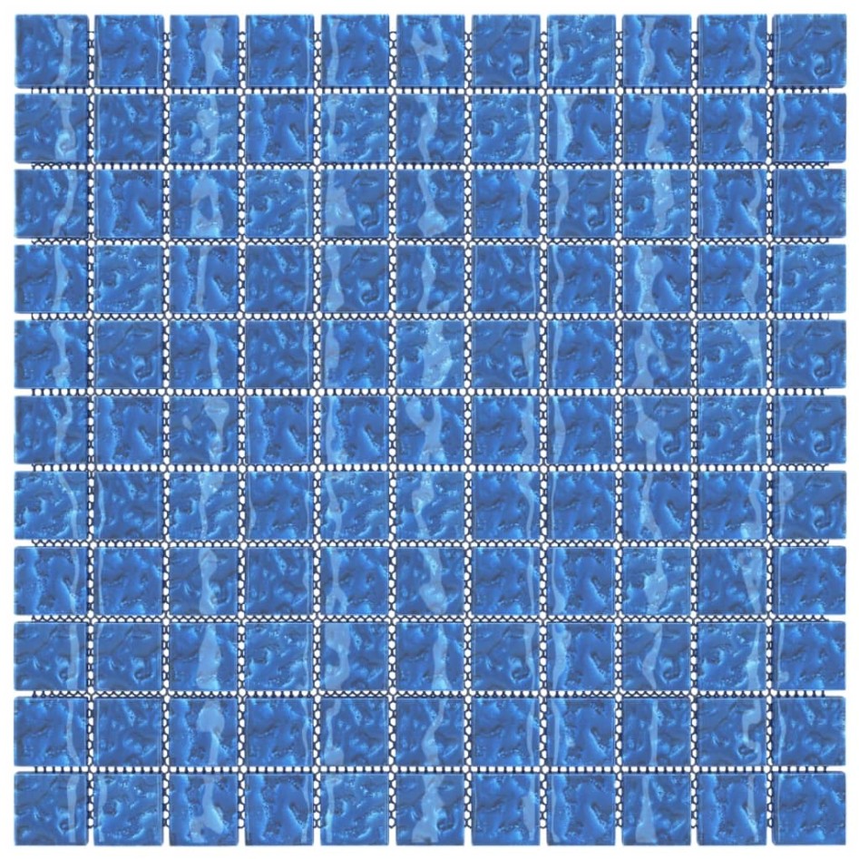 Azulejos de mosaico 11 unidades vidrio azul 30x30