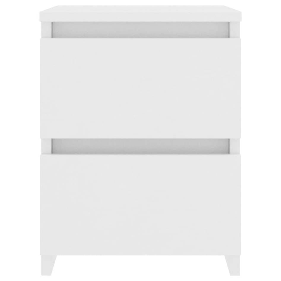 Mesita de noche madera contrachapada blanco 30x30x40