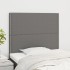 Cabeceros 2 unidades de tela gris oscuro 80x5x78/88
