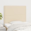 Cabeceros 2 unidades de tela color crema 80x5x78/88 cm