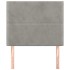 Cabeceros 2 unidades de terciopelo gris claro 90x5x78/88