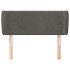 Cabecero de terciopelo gris oscuro 103x23x78/88
