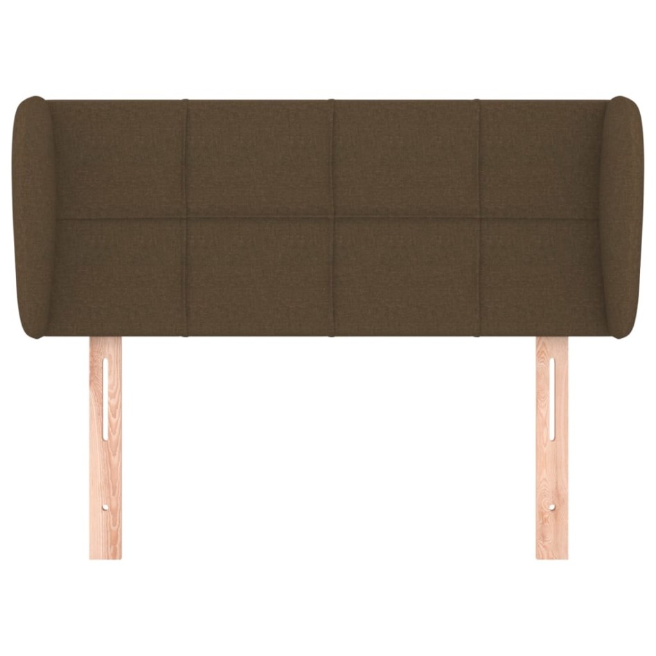 Cabecero de tela marrón oscuro 83x23x78/88