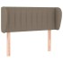 Cabecero de tela gris taupe 83x23x78/88