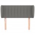 Cabecero de tela gris oscuro 83x23x78/88