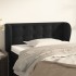 Cabecero de terciopelo negro 83x23x78/88