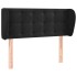 Cabecero de terciopelo negro 83x23x78/88