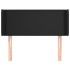 Cabecero de cuero sintético negro 83x16x78/88