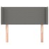 Cabecero de tela gris oscuro 93x16x78/88