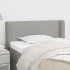 Cabecero de tela gris claro 103x16x78/88