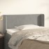Cabecero de terciopelo gris claro 83x16x78/88