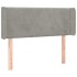 Cabecero de terciopelo gris claro 83x16x78/88