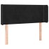 Cabecero de terciopelo negro 93x16x78/88