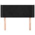 Cabecero de terciopelo negro 93x16x78/88
