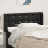 Cabecero de cuero sintético negro 103x16x78/88
