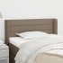 Cabecero de tela gris taupe 83x16x78/88