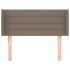 Cabecero de tela gris taupe 83x16x78/88