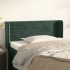 Cabecero de terciopelo verde oscuro 83x16x78/88