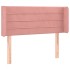Cabecero de terciopelo rosa 83x16x78/88